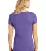 DM1350L District Made Ladies Perfect Tri-Blend V-N Purple Frost back view