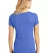 DM1350L District Made Ladies Perfect Tri-Blend V-N Royal Frost back view