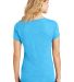 DM1350L District Made Ladies Perfect Tri-Blend V-N Turquoise Frst back view