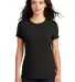 DM130L District Made Ladies Perfect Tri-Blend Crew in Black front view