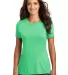 DM130L District Made Ladies Perfect Tri-Blend Crew in Green frost front view