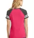 DM476 District Made Ladies Game V-Neck  Hth Watr/He Ch back view