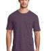DM108 District Made Mens Perfect Blend Crew Tee Hthr Eggplant front view