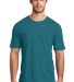 DM108 District Made Mens Perfect Blend Crew Tee Hthr Teal front view