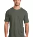 DM108 District Made Mens Perfect Blend Crew Tee in Hthrd olive front view