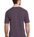 DM108 District Made Mens Perfect Blend Crew Tee in Hthr eggplant back view