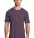 DM108 District Made Mens Perfect Blend Crew Tee in Hthr eggplant front view