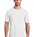 DM108 District Made Mens Perfect Blend Crew Tee in White front view