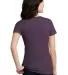 DM108L District Made Ladies Perfect Blend Crew Tee in Hthr eggplant back view
