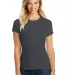 DM108L District Made Ladies Perfect Blend Crew Tee in Hthr charcoal front view