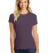 DM108L District Made Ladies Perfect Blend Crew Tee in Hthr eggplant front view