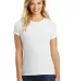 DM108L District Made Ladies Perfect Blend Crew Tee in White front view