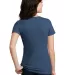 DM1190L District Made Ladies Perfect Blend V-Neck  in Dp royal fleck back view