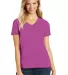 DM1190L District Made Ladies Perfect Blend V-Neck  in Hthr pink rasp front view