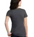 DM1190L District Made Ladies Perfect Blend V-Neck  in Hthr charcoal back view