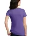 DM1190L District Made Ladies Perfect Blend V-Neck  in Hthr purple back view