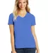 DM1190L District Made Ladies Perfect Blend V-Neck  in Hthr royal front view
