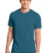 District  DT1400 Young Mens Gravel 50/50 Notch Cre Turquoise Grvl front view