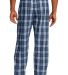District DT1800 Young Mens Flannel Plaid Pant True Navy back view