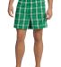 District DT1801 Young Mens Flannel Plaid Boxer  Kelly Green front view