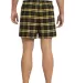 District DT1801 Young Mens Flannel Plaid Boxer  Gold back view