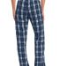 District DT2800 Juniors Flannel Plaid Pant in True navy back view