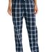 District DT2800 Juniors Flannel Plaid Pant in True navy front view