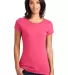 DT6001 Juniors Very Important Tee Neon Pink front view