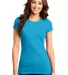 DT6001 Juniors Very Important Tee Lt Turquoise front view
