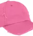 District DT600 Distressed Dad Hat True Pink front view