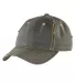 DT612 District Rip and Distressed Cap  Army/Gold front view