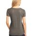 DM441 District Made Ladies Tri-Blend Lace Tee Chocolate Hthr back view
