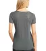 DM441 District Made Ladies Tri-Blend Lace Tee Grey Hthr back view