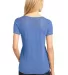 DM441 District Made Ladies Tri-Blend Lace Tee Maritime Hthr back view
