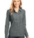 DM4800 District Made Ladies Long Sleeve Washed Wov Grey front view