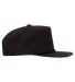 DISCONTINUED 6002 Flexfit Classic Poplin Golf Hat BLACK side view