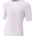 N3283 A4 Adult Compression Tee WHITE front view