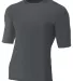 N3283 A4 Adult Compression Tee GRAPHITE front view