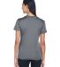  UltraClub 8620L Ladies' Cool & Dry Basic Performa in Charcoal back view
