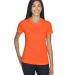  UltraClub 8620L Ladies' Cool & Dry Basic Performa in Bright orange front view