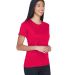  UltraClub 8620L Ladies' Cool & Dry Basic Performa in Red side view