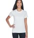  UltraClub 8620L Ladies' Cool & Dry Basic Performa WHITE front view
