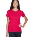  UltraClub 8620L Ladies' Cool & Dry Basic Performa RED front view