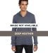 3551 Bella + Canvas Men's Thermal Long-Sleeve Henl DEEP HEATHER front view