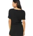 8812 Bella + Canvas Ladies' Flowy V-Neck Dress in Black back view