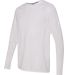 Gildan G474 Adult Tech Long Sleeve T-Shirt WHITE side view