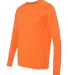 Gildan G474 Adult Tech Long Sleeve T-Shirt in Marbled orange side view