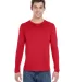 Gildan G474 Adult Tech Long Sleeve T-Shirt in Red front view