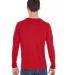 Gildan G474 Adult Tech Long Sleeve T-Shirt in Red back view