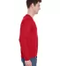 Gildan G474 Adult Tech Long Sleeve T-Shirt in Red side view